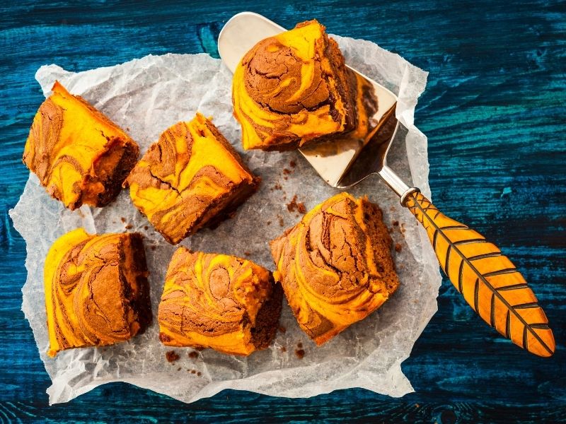 Pumpkin-Swirl Brownies